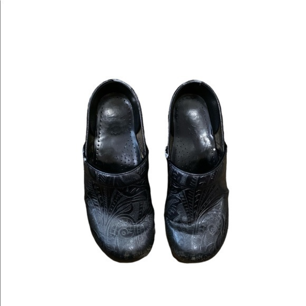 Dansko Women’s‎ Black Damask Print Clogs Size 40 (9.5-10)